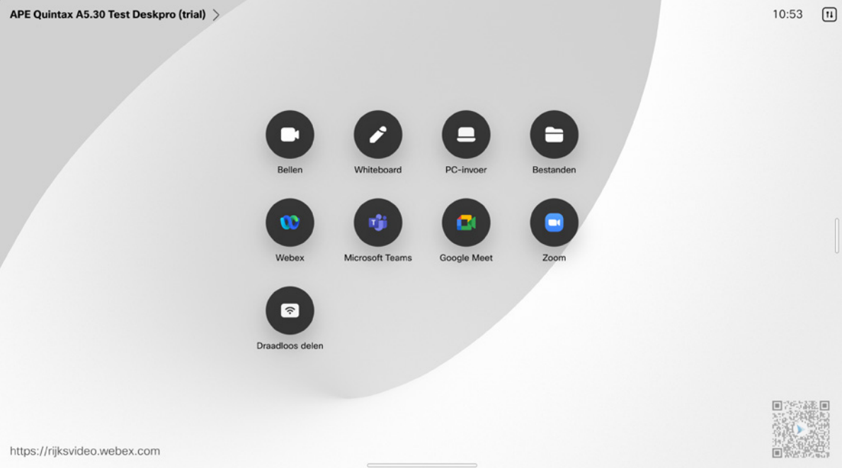 Weergave VC-scherm met iconen