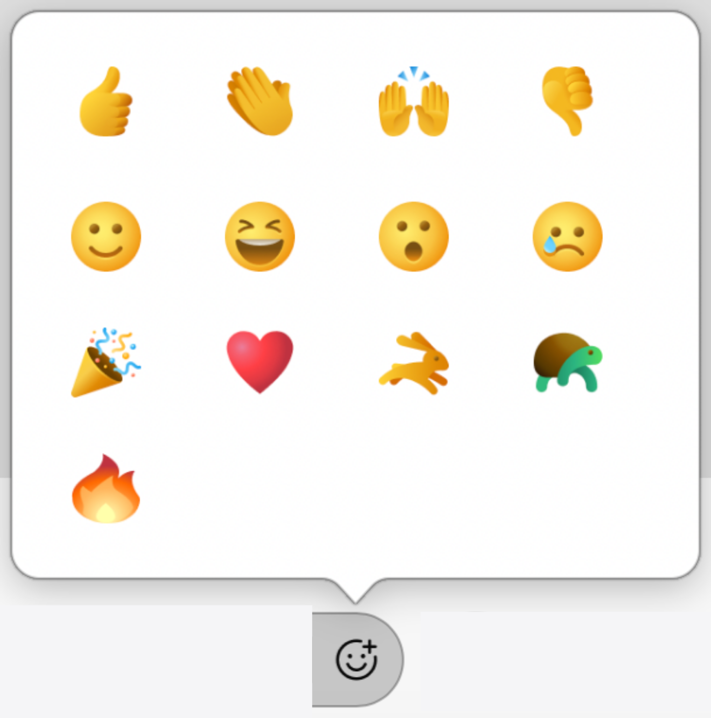 Screenshot van reacties in Webex Webinars