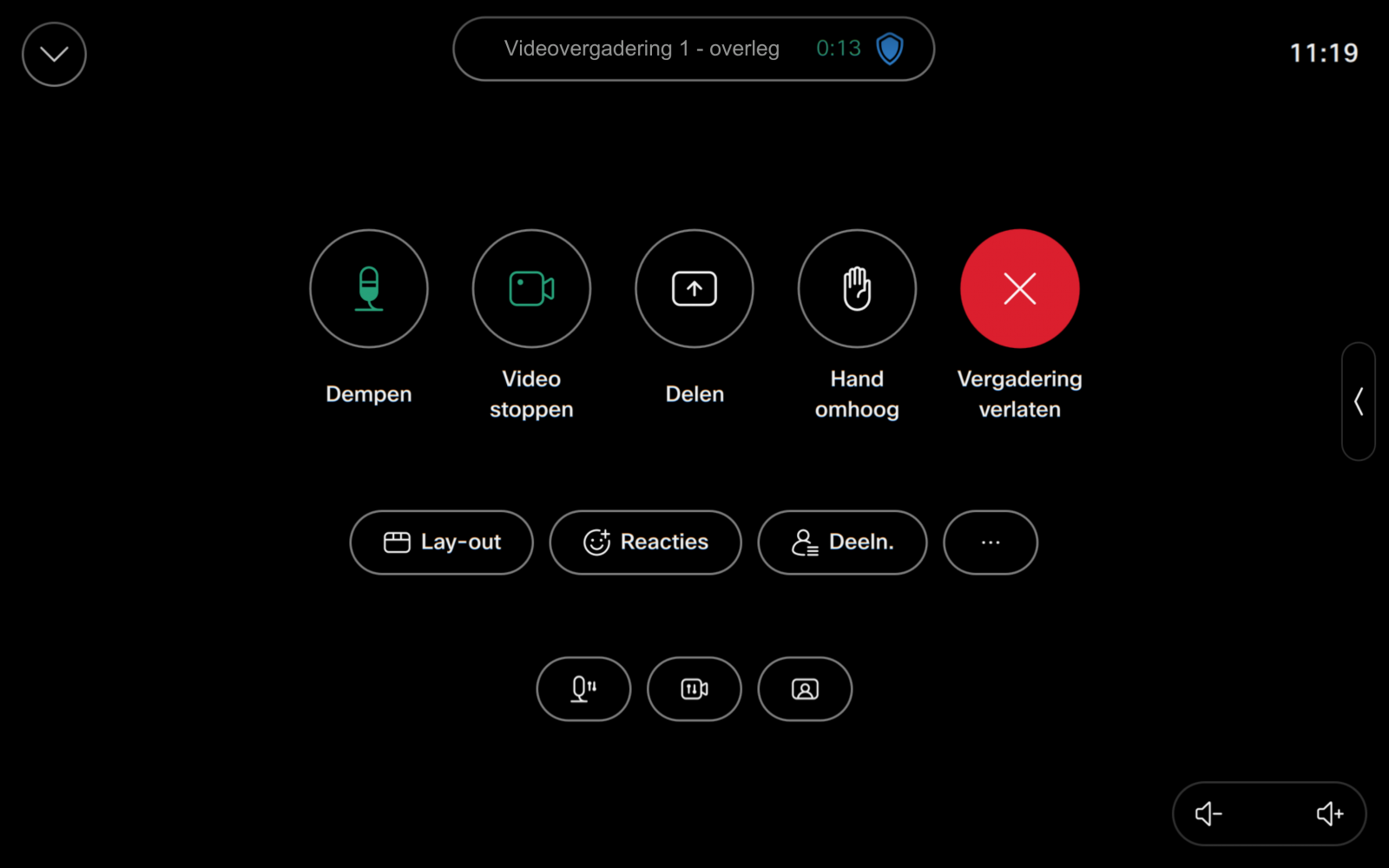 Deelnemen aan een Webex-videovergadering via een VC-set