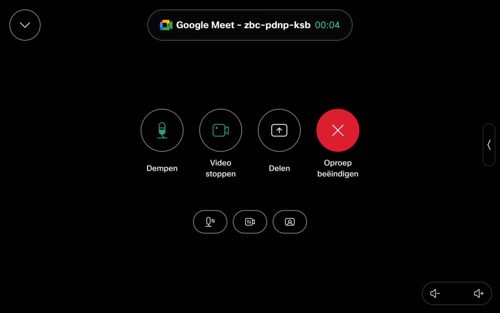 Deelnemen aan een Google Meet-videovergadering via een VC-set